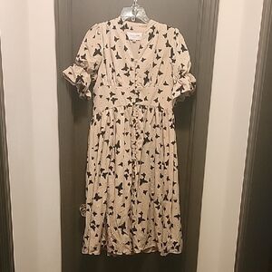 Beautiful JessaKae Black and Tan Butterfly Dress  NWOT